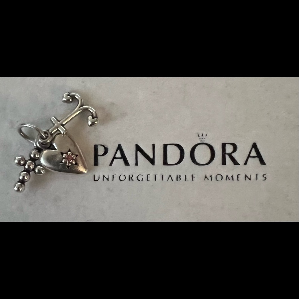 Pandora Heart/Anchor/Cross Charm